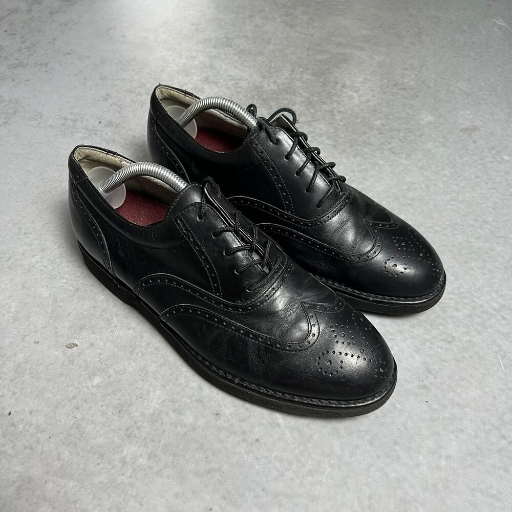 DresSports By Rockport Shoes Mens 8.5 Dress Wingtip Oxford Black Leather